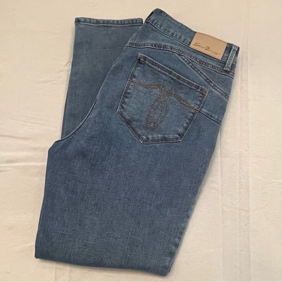 Seven7 Women's Straight Leg Jeans - Dark Blue - Picture 6 of 8